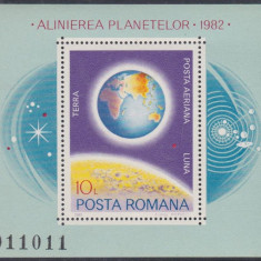 B0588 - Romania 1981 - Alinierea planetelor bloc neuzat,perfecta stare