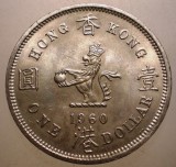 B.489 HONG KONG COLONIE BRITANICA ELIZABETH II 1 ONE DOLLAR 1960 KN XF