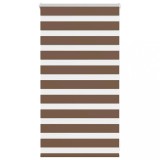 VidaXL Jaluzea tip zebra maro lățime țesătură 85,9 cm poliester