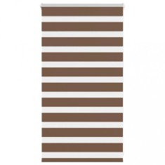 vidaXL Jaluzea tip zebra maro lățime țesătură 80,9 cm poliester