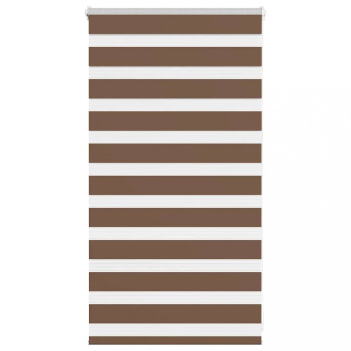 Jaluzea tip zebra maro lățime țesătură 85,9 cm poliester
