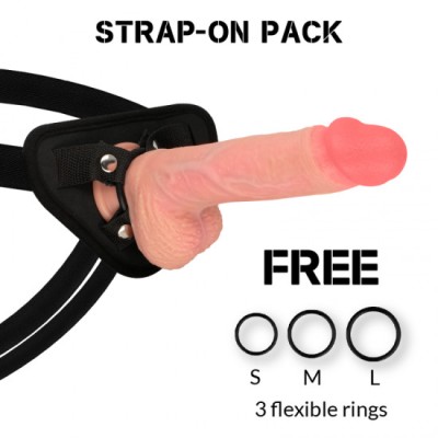 ROCKARMY - HARNESS + LIQUID SILICONE PREMIUM SPITFIRE REALISTIC 21 CM -O- 4.62 CM foto