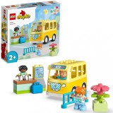 LEGO DUPLO Calatoria cu autobuzul 10988, set educativ pentru copii 2+ ani