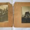 2x fotografie pe carton clase de elevi clasa scoala 1933 si 1936 elevi in banci