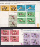 ROMANIA 1972 LP 787 PREOLIMPIADA MUNCHEN BLOCURI DE 4 TIMBRE MNH, Nestampilat