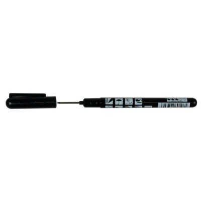 Marker permanent, 1 mm, negru, subtire, cu varf lung, Richmann foto