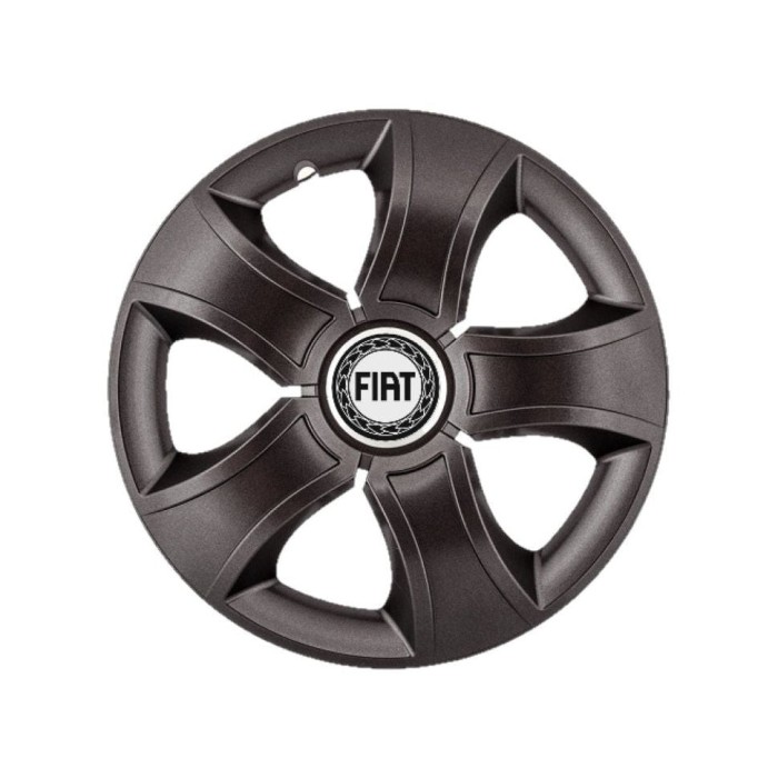 Set 4 Capace Roti 15 inchi (R15) Bis Negru, Compatibile Cu Fiat