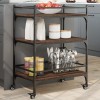 Gossi carucior de bucatarie, stejar maro 65x40x86,5 cm lemn prelucrat