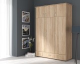 Cumpara ieftin Dulap 3 Usi Soft Sonoma, 135x50x198 cm