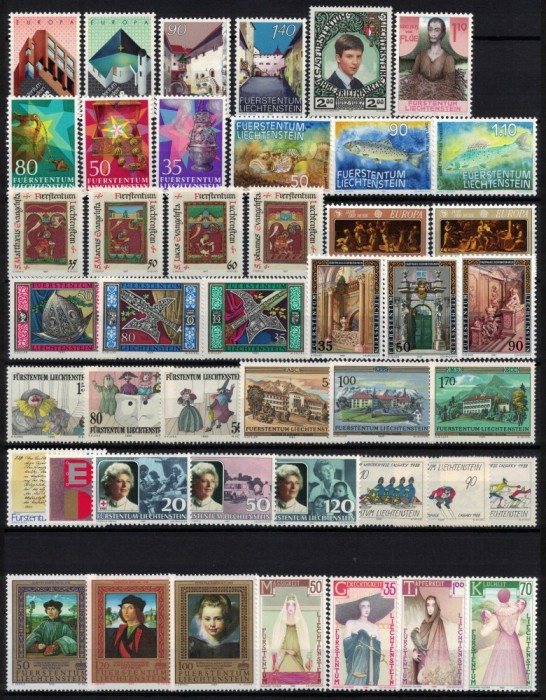 LIECHTENSTEIN 1985+1987 - Ani completi /serii complete MNH [Michel 65&euro;]