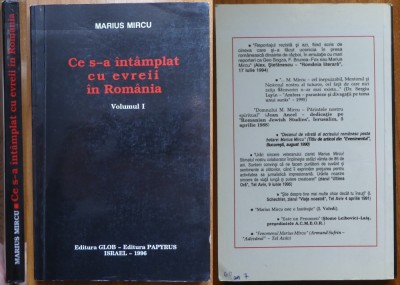 Marius Mircu, Ce s-a intamplat cu evreii din Romania, 1996, autograf, 101 exem. foto