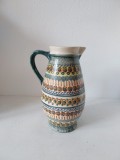 Ulcica carafa vas ceramic vintage Bunzlau / Bolesławiec, 24cm inaltime x 13cm diametru