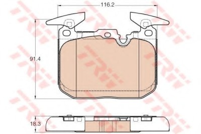 Set placute frana,frana disc BMW Seria 4 Cupe (F32, F82) (2013 - 2016) TRW GDB1943 foto