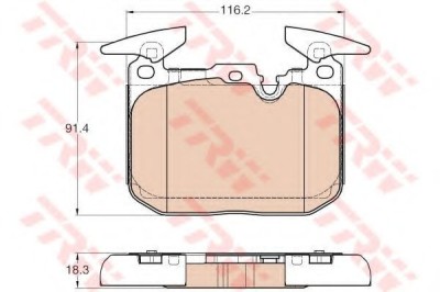 Set placute frana,frana disc BMW Seria 4 Cabriolet (F33, F83) (2013 - 2016) TRW GDB1943 foto