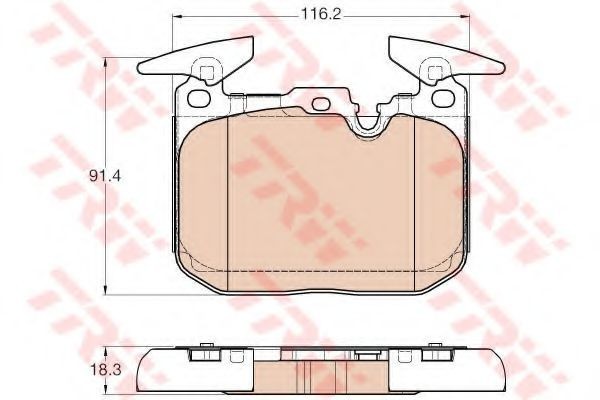 Set placute frana,frana disc BMW Seria 4 Cupe (F32, F82) (2013 - 2016) TRW GDB1943
