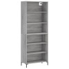 Dulap inalt, gri sonoma, 69,5x32,5x180 cm, lemn compozit