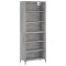 Dulap inalt, gri sonoma, 69,5x32,5x180 cm, lemn compozit