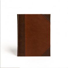CSB Notetaking Bible, Large Print Edition, Brown/Tan Leathertouch