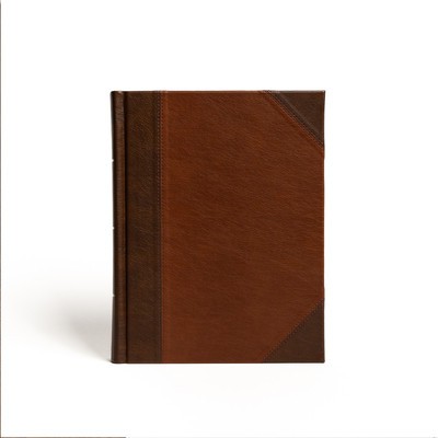 CSB Notetaking Bible, Large Print Edition, Brown/Tan Leathertouch foto