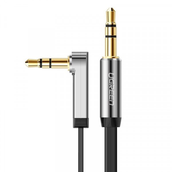 Cablu Audio 3.5mm - 3.5mm UGREEN AV119 Angled, 0.5m, Negru