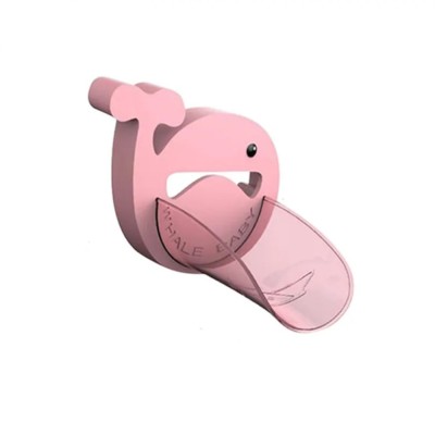 Extensie pentru Robinet de Apa in Forma de Balena, Pentru Copii, Non-Toxic, Fara BPA sau Ftalati, Roz, LUVLU&amp;trade; foto