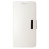 Husa tip carte alba cu stand pentru Alcatel One Touch Idol Ultra 6033X
