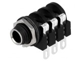 Soclu Jack 6,3mm Mamă Stereo cu &Icirc;ntrerupător Dublu