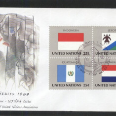 UN New York 1989 Flags FDC UN.066