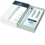 Set cadou stilou caligrafie Callissima Schneider, menta