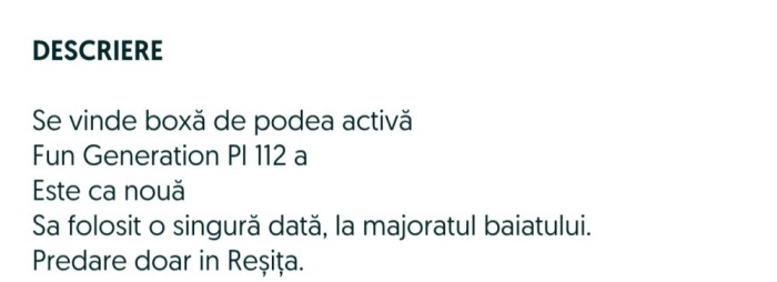 Se vinde urgent, ofertă