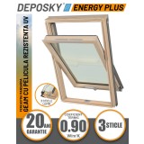 Fereastra mansarda DEPOSKY ENERGY PLUS 3 sticle, maner jos