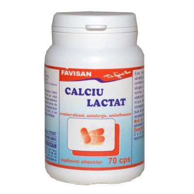 CALCIU LACTAT 70cps FAVISAN foto