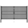 Poarta Gradina vidaXL Antracit 4 x 2.5 m Otel, Sistem Blocare, Stalpi Inclusi