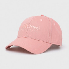 Ellesse șapcă din bumbac culoarea roz, cu imprimeu SAMA2245-PINK
