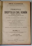PRINCIPIILE DREPTULUI CIVIL ROMAN de DIMITRIE ALEXANDRESCO , VOLUMUL II , 1926