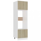 Dulap cuptor microunde stejar Sonoma 60x57x207cm lemn prelucrat