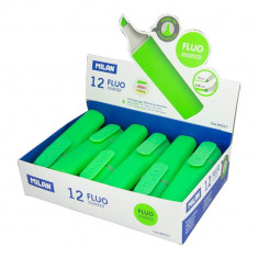 Set 12 Markere Evidentiatoare Pastel Milan, Varf de 2-5 mm, Verzi, Marker Evidentiator, Markere, Marker Verde, Markere Verzi, Marker cu Vopsea Verde,