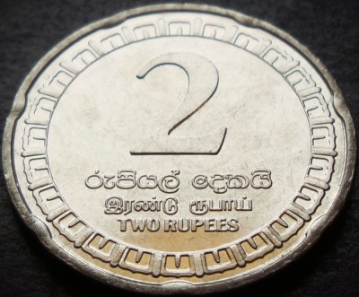 Moneda exotica 2 RUPII / RUPEES - SRI LANKA, anul 2017 * cod 2948 = UNC foto