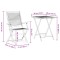 Set Bistro Pliabil 3 buc. Maro Lemn Solid de Acacia - 9
