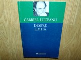 DESPRE LIMITA -GABRIEL LIICEANU