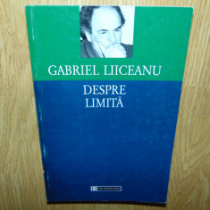 DESPRE LIMITA -GABRIEL LIICEANU