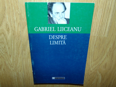 DESPRE LIMITA -GABRIEL LIICEANU foto