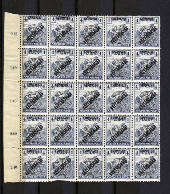 Romania 1919 Emisiunea Cluj Bloc 25 t. MNH foto