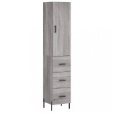 Cumpara ieftin Dulap inalt, gri sonoma, 34,5x34x180 cm, lemn prelucrat
