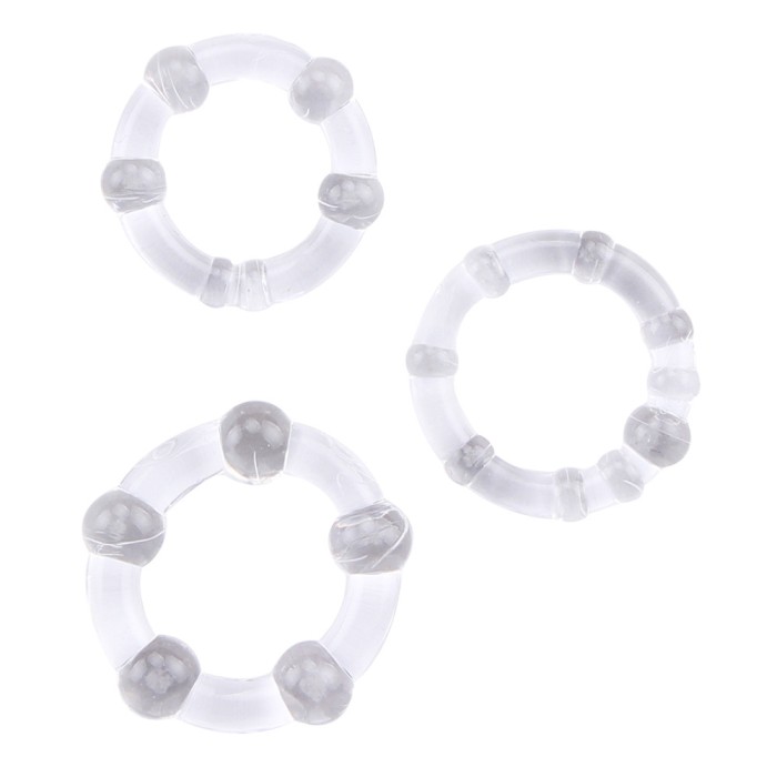 Set inele penis Rosy Beaded