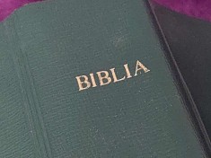 Biblie vecheSfanta scriptura,Vechiului si noului testament,vinil verde,IMPECABIL