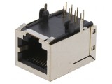 Soclu RJ45 8p8c Aurit pentru PCB THT