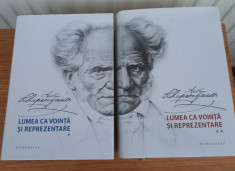 Lumea ca voin?a ?i reprezentare, Arthur Schopenhauer, 2 volume foto