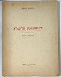 STANTE BURGHEZE de GEORGIA BACOVIA, cu un portret si sase planse de FLORICA CORDESCU - 1946 *EDITIA I