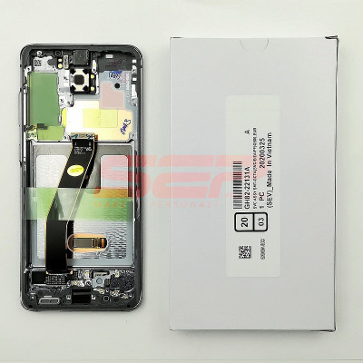 LCD+Touchscreen cu Rama Samsung Galaxy S20 / G980F GREY original foto